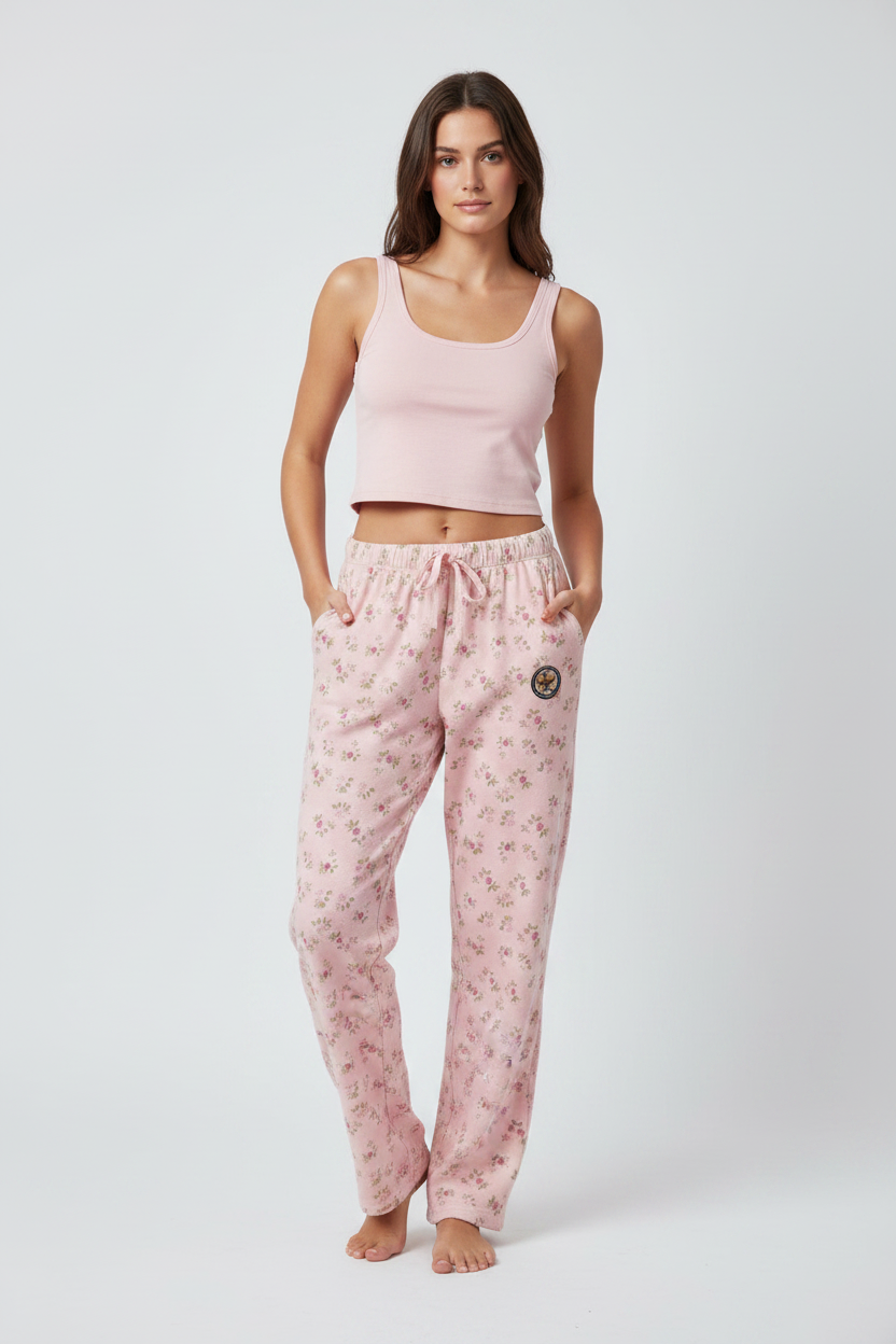 Female Model Cherry Blossom PJ Pants
