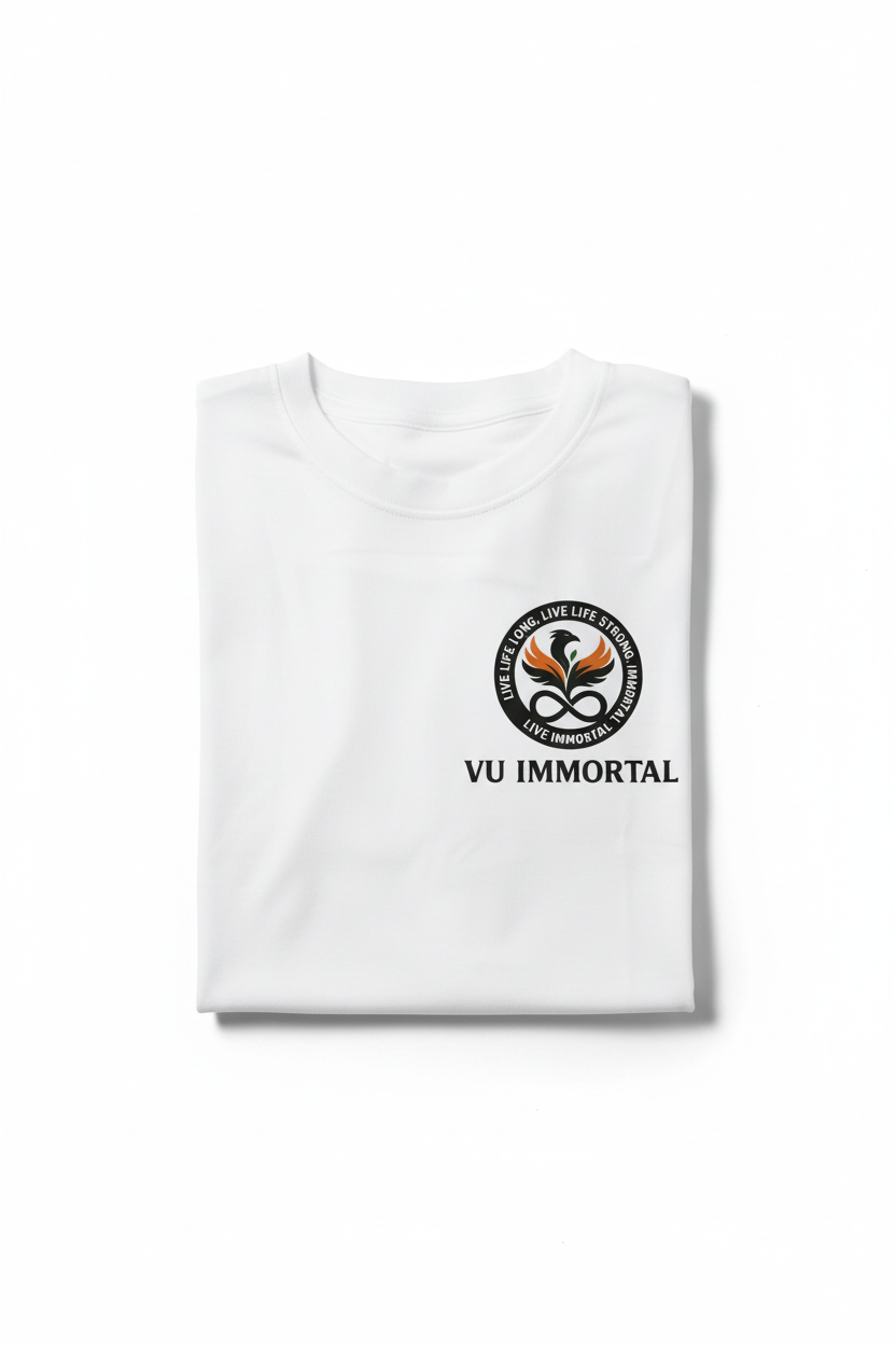 VU Immortal White Tee - Crisp Product Shot