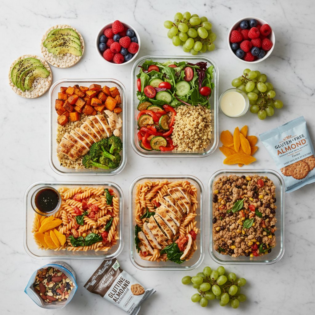Gluten Free Lifestyle Change Plan - Food Flat-lay