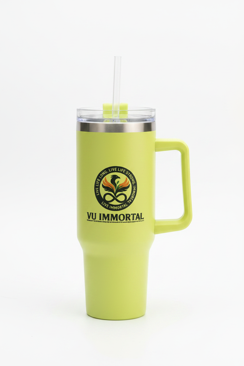 VU Immortal 40oz Tumbler in Lime Green - Clean Product Shot