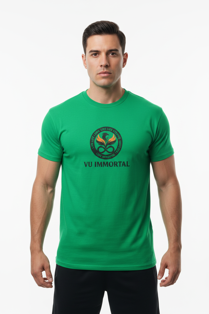 VU Immortal Green Tee - Male Model