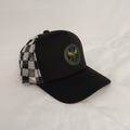 VU Immortal Black Checkered Trucker Cap – clean front shot