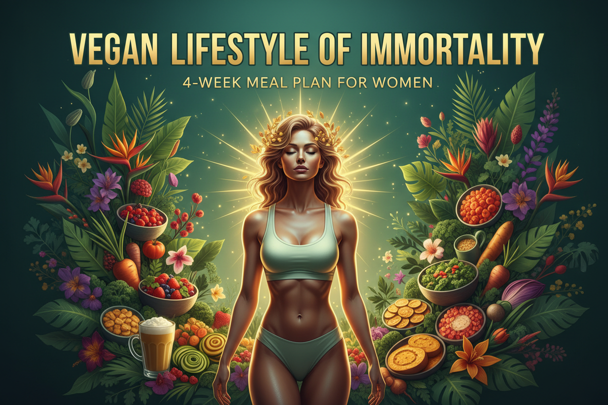 Vegan Lifestyle of Immortality - Motivational Graphic