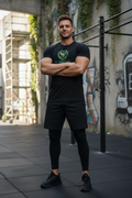 VU Immortal Black Cotton Tee - Male Model