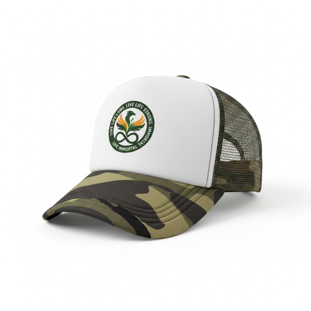 VU Immortal Camo/White Trucker Cap – Clean