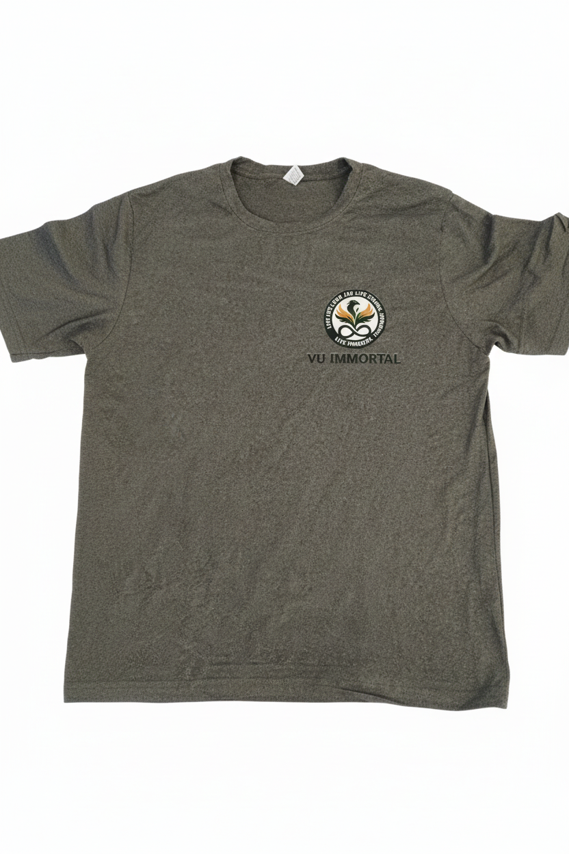 VU Immortal Grey Tee - Flat Lay