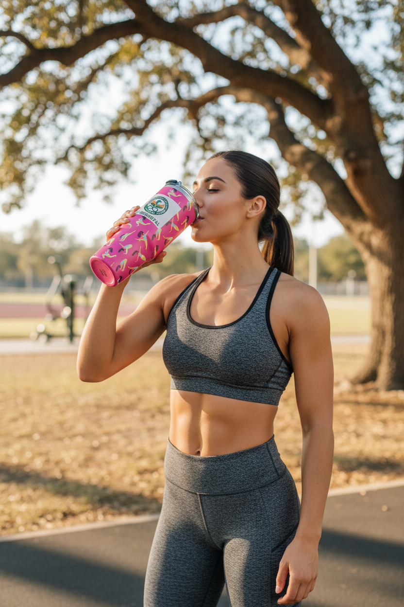 VU Immortal Pink Tumbler Lifestyle Shot