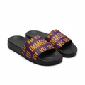 VU Immortal Slides - black sole, purple and gold strap