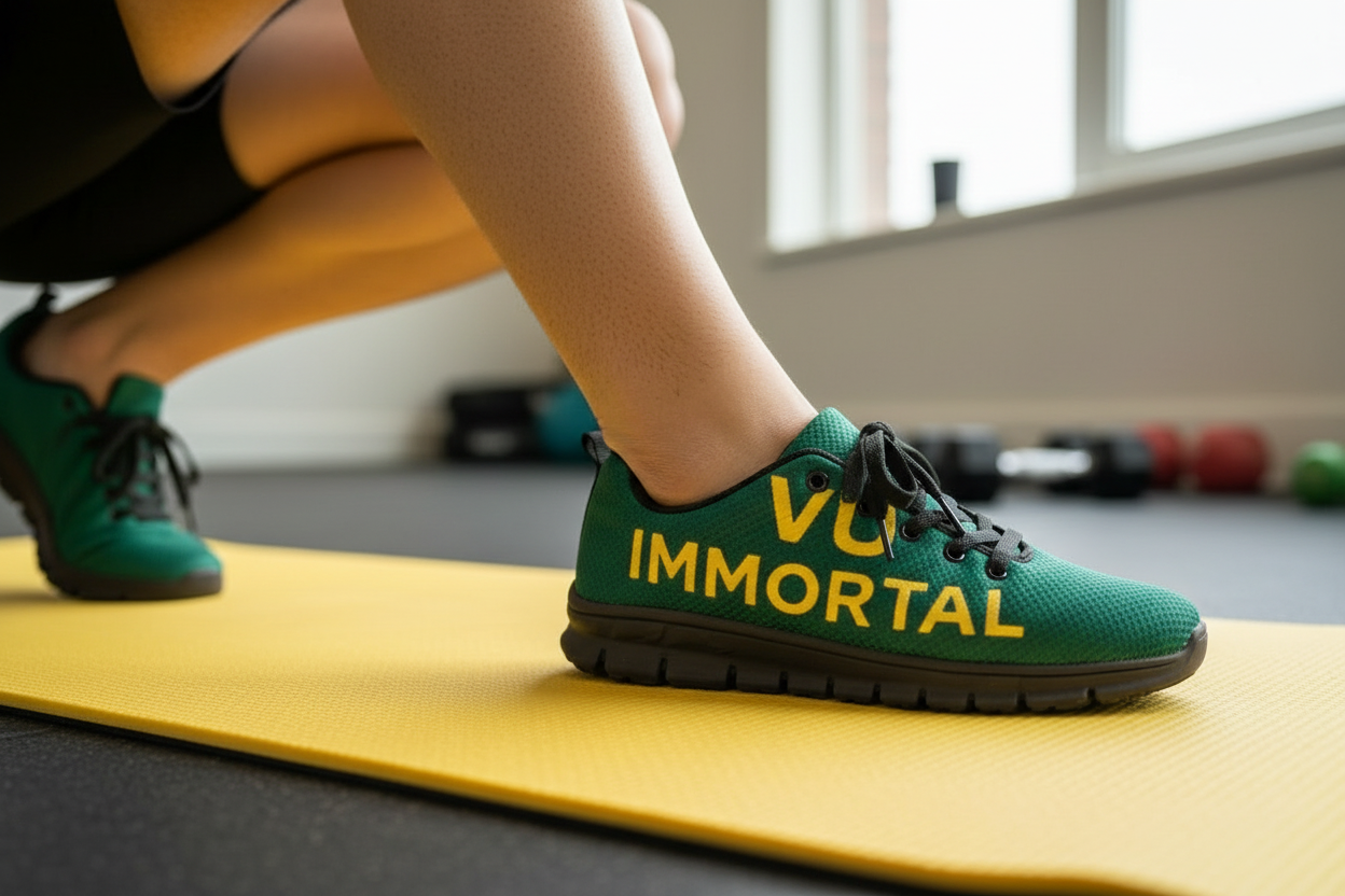 VU Immortal sneakers on yoga mat